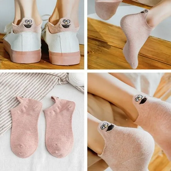 10-Pack: Embroidered Expression Women Socks