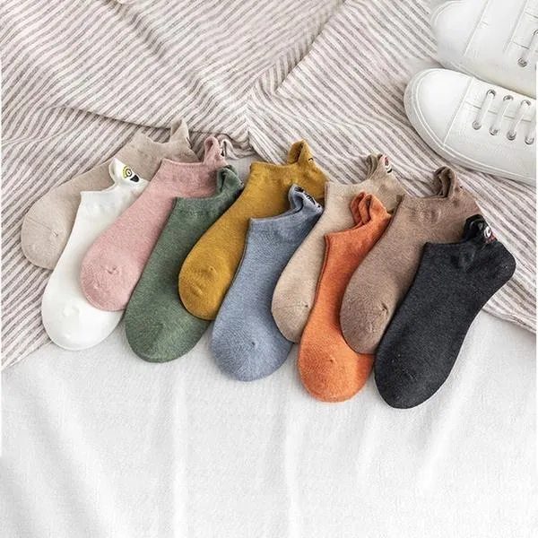 10-Pack: Embroidered Expression Women Socks
