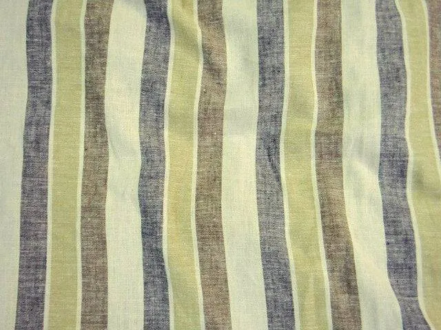 20mm Wide Stripes -  Faux Linen Print