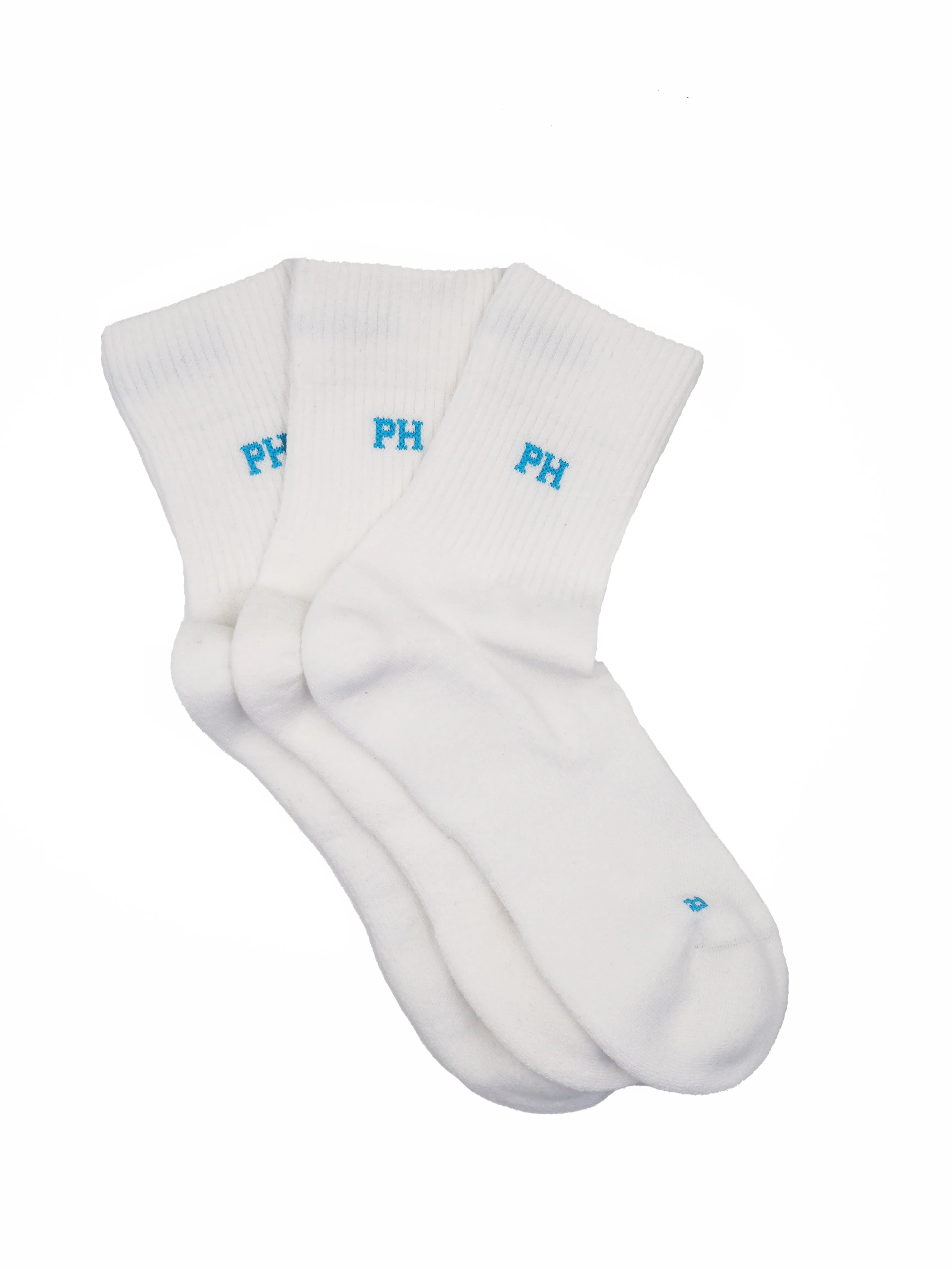 3 Pack Essential Quarter Men's Sport Socks - White