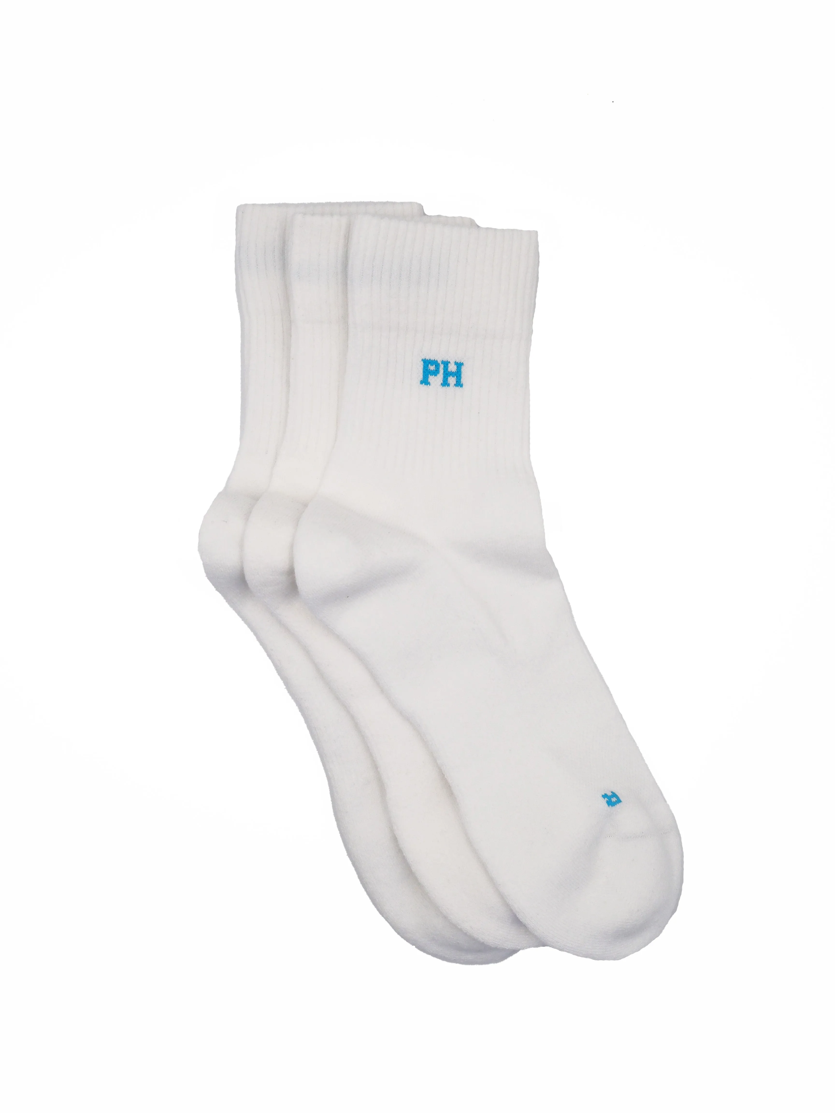 3 Pack Essential Quarter Men's Sport Socks - White