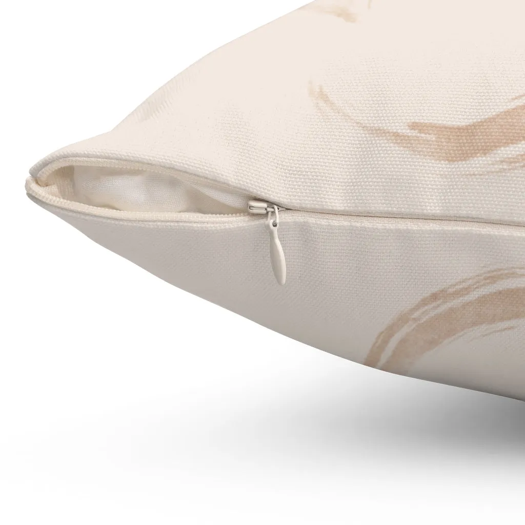 Abstract Boho Pillow Cover | Beige Black Cream Gold