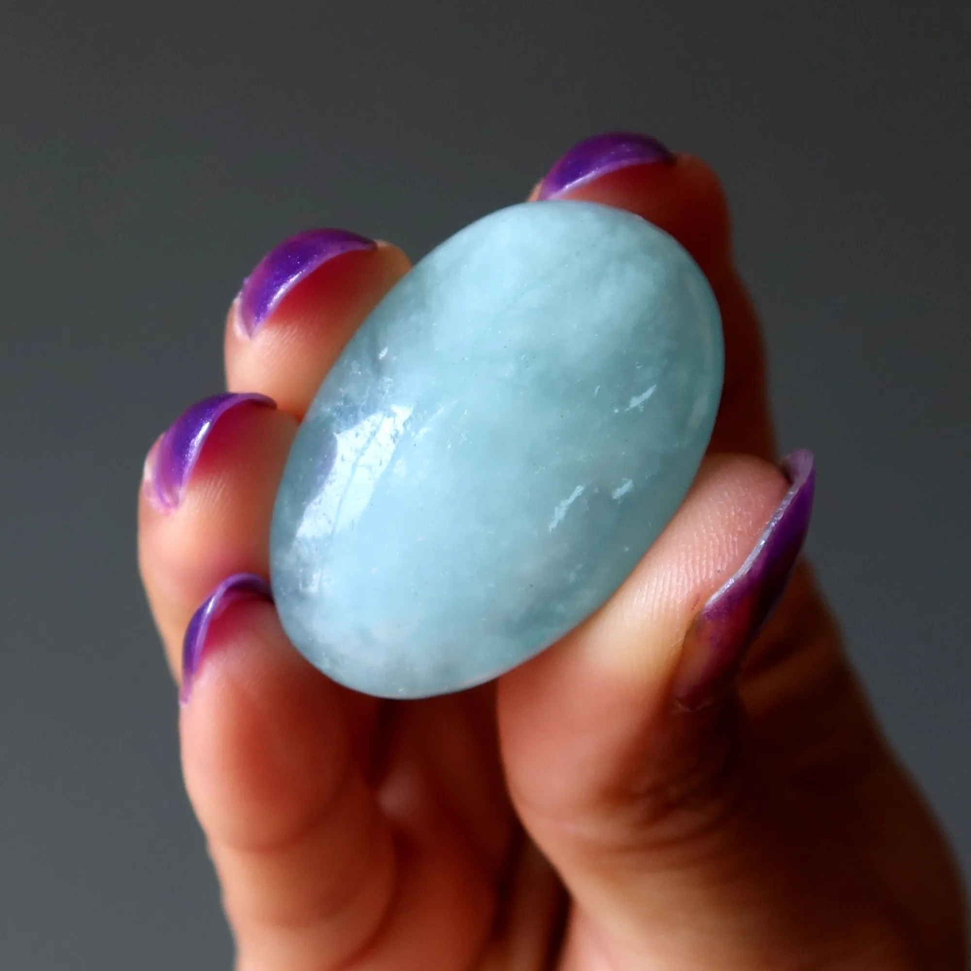 Aquamarine Tumbled Stone Blue Cleansing Crystal