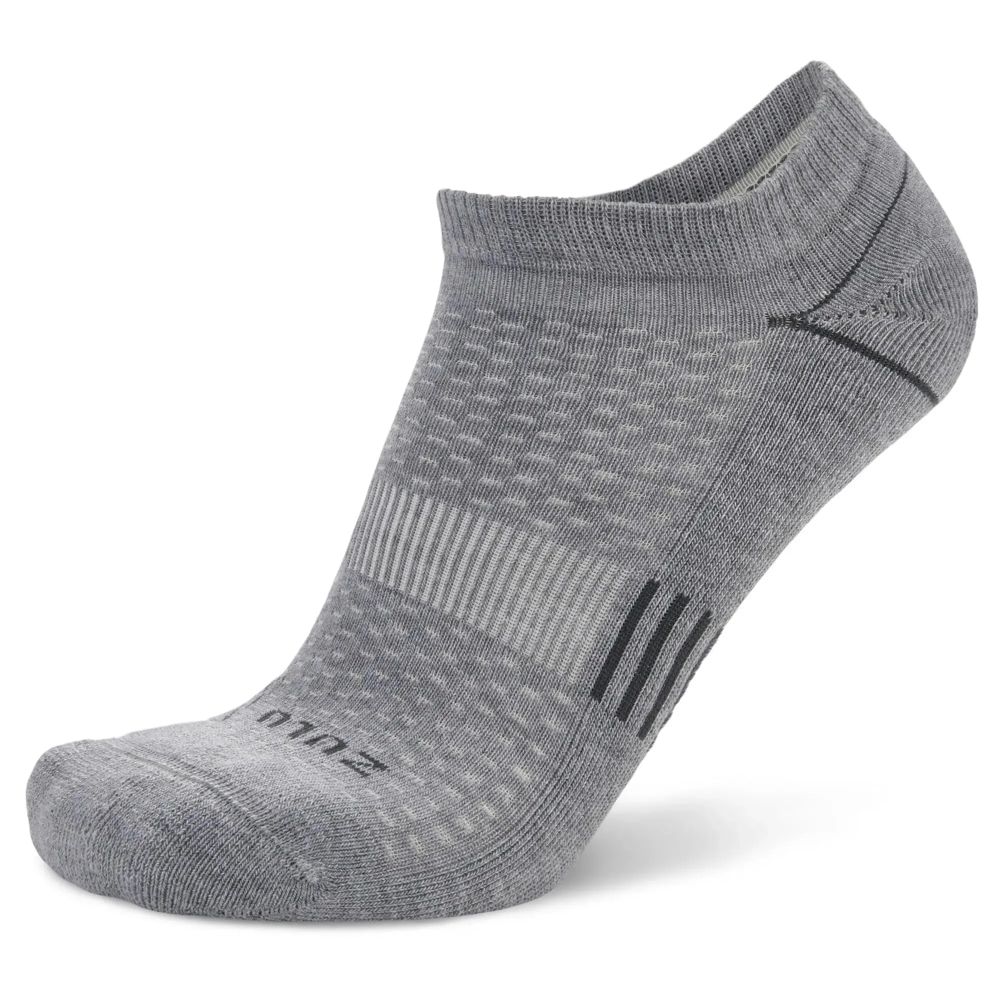Balega Zulu No Shoe Tab 3 Pack Black and Grey