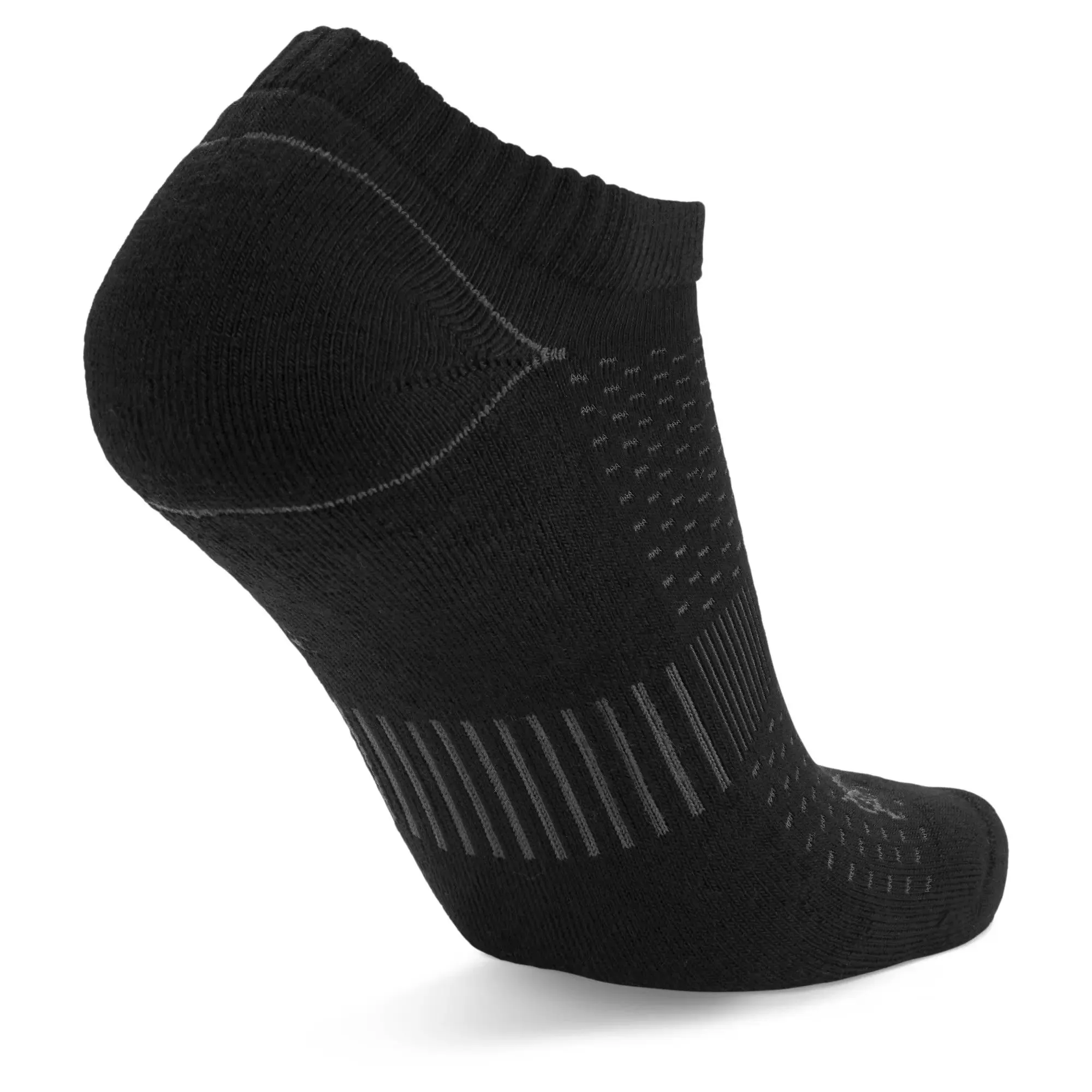 Balega Zulu No Shoe Tab 3 Pack Black and Grey