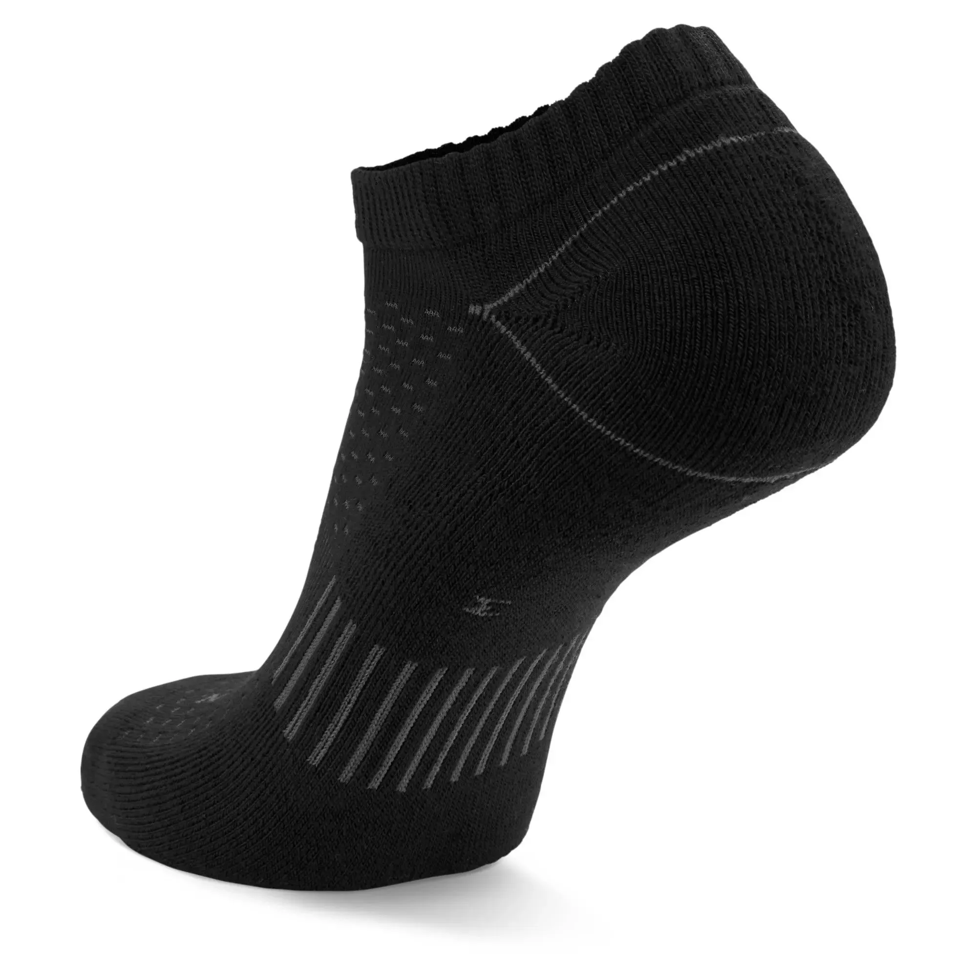 Balega Zulu No Shoe Tab 3 Pack Black and Grey