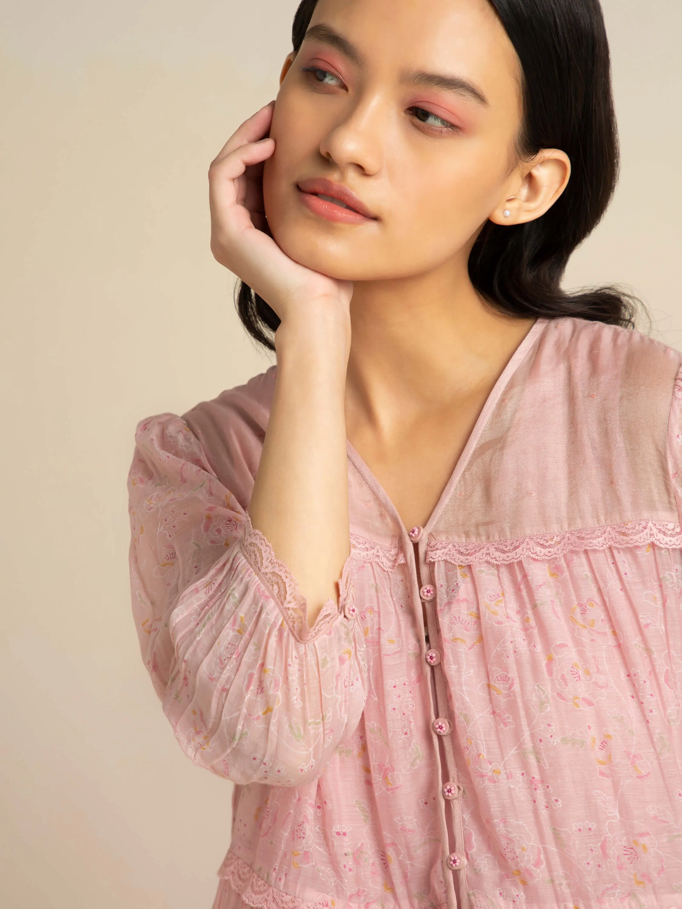 Barley Pink Lace Dress