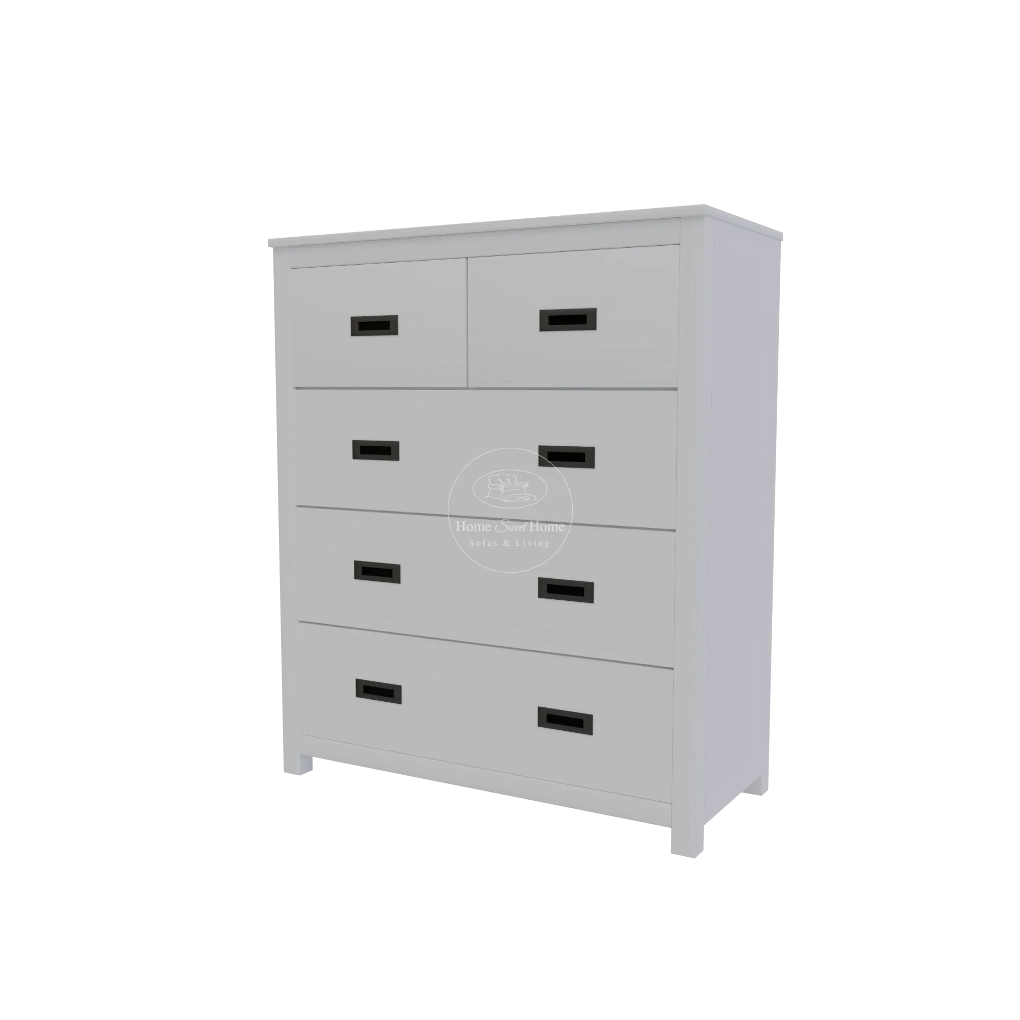 Beech 5 Drawer Tallboy