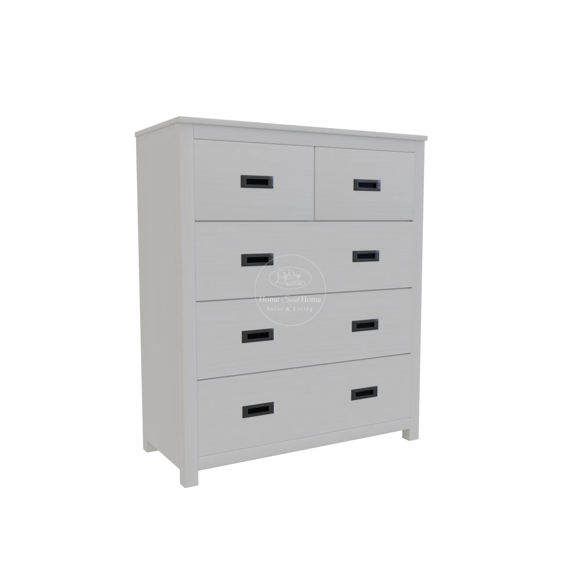 Beech 5 Drawer Tallboy