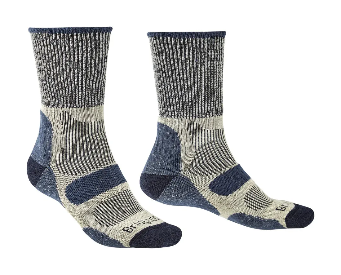 Bridgedale Hike Cotton Cool Comfort Lightweight Walking Socks Size 12  Indigo