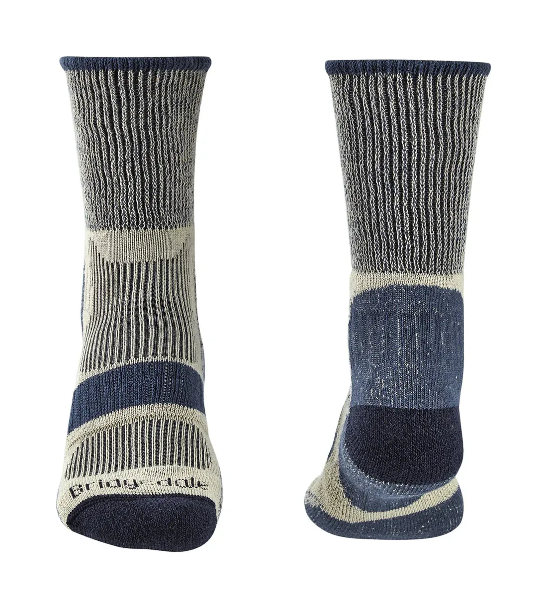 Bridgedale Hike Cotton Cool Comfort Lightweight Walking Socks Size 12  Indigo