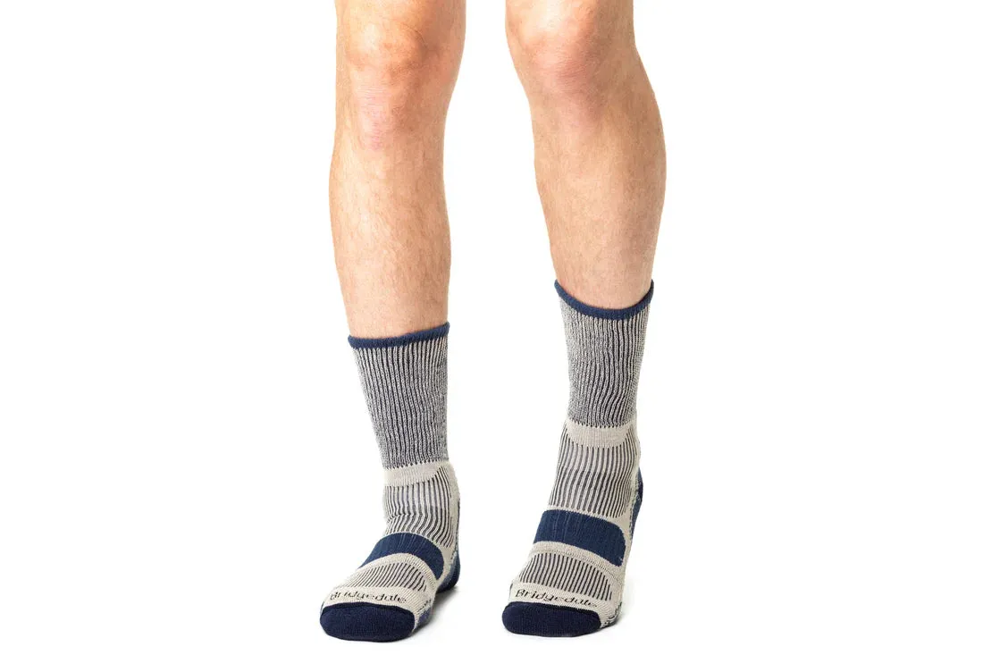 Bridgedale Hike Cotton Cool Comfort Lightweight Walking Socks Size 12  Indigo