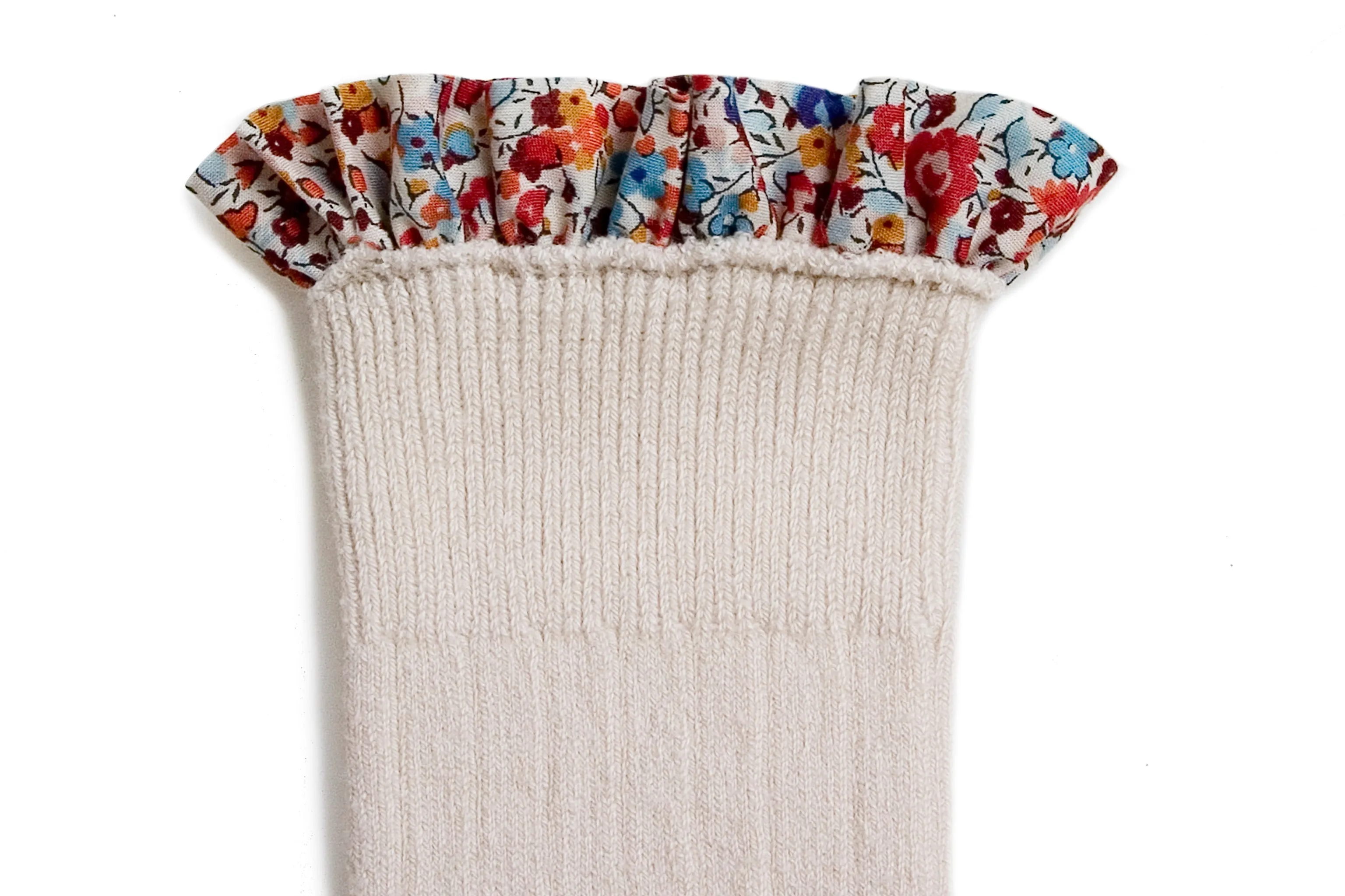Collegien Elisabeth Liberty Ruffle Knee High Socks/ Doux Agneaux