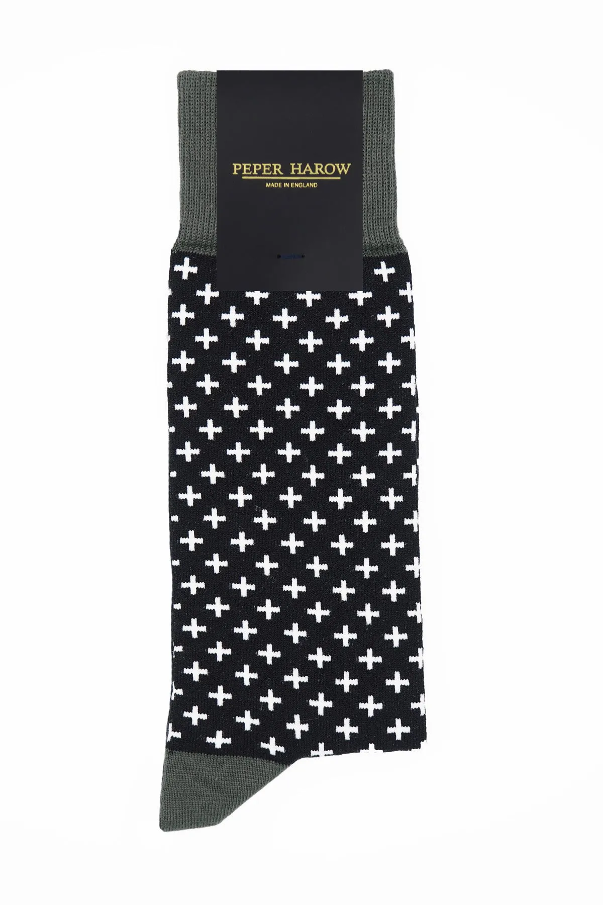 Crosslet Men's Socks - Black