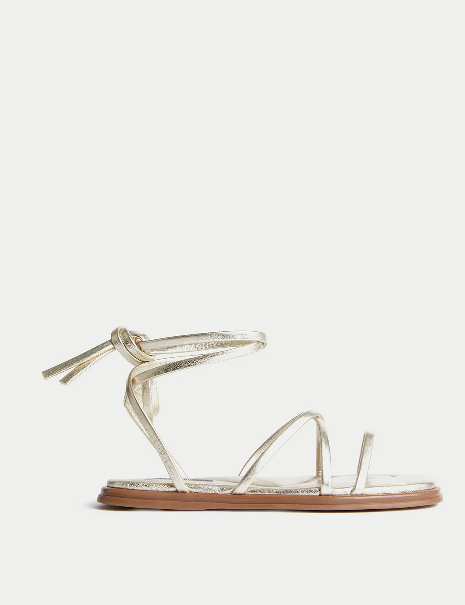 Crossover Ankle Strap Flat Sandals
