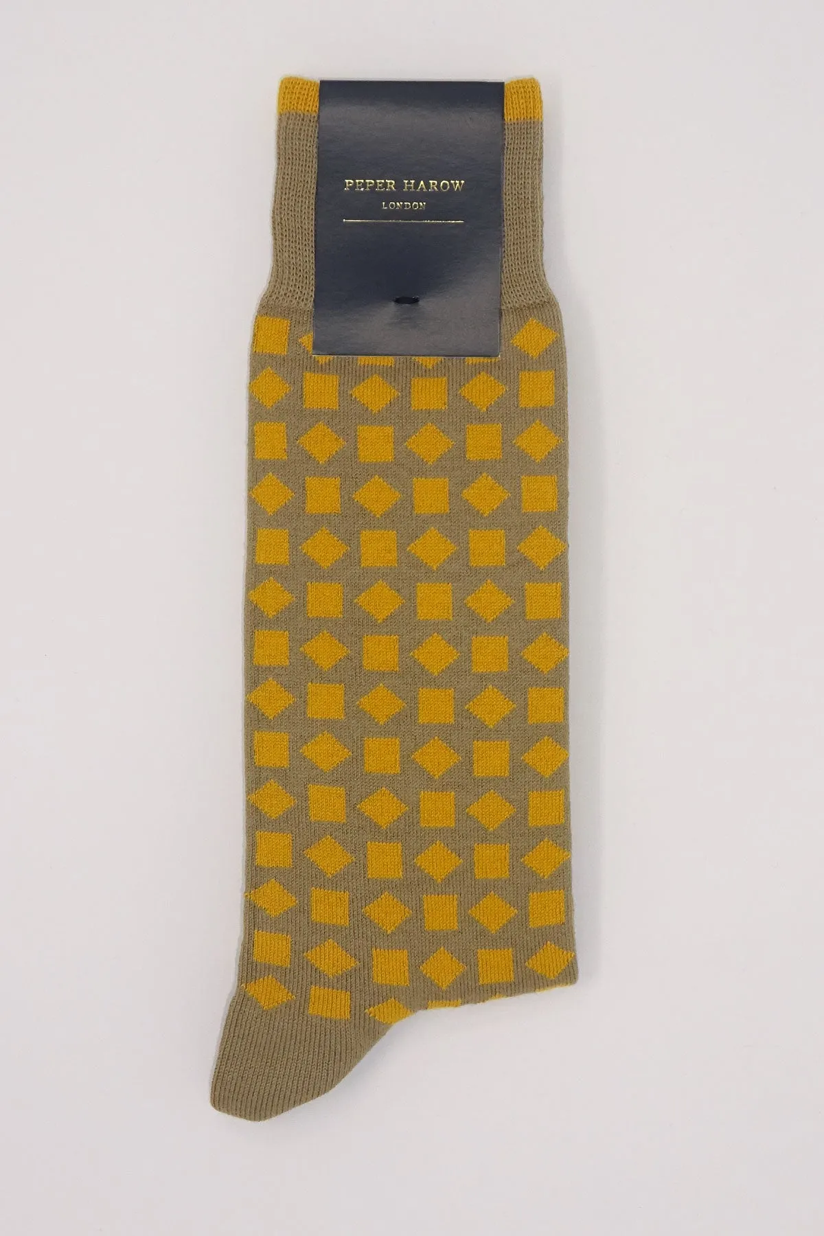 Diamonds Men's Socks - Mustard