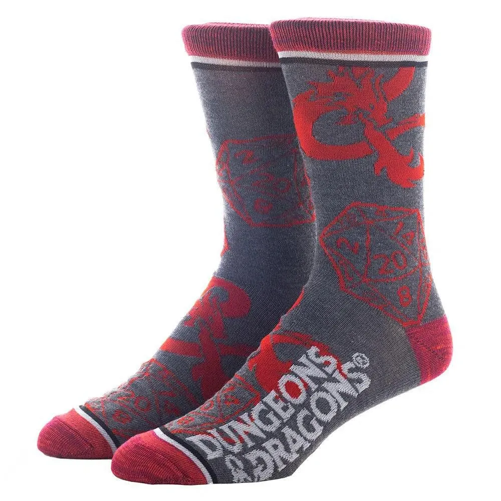 Dungeons & Dragons - D20 Crew Socks Box Set (3 Pairs) - Bioworld