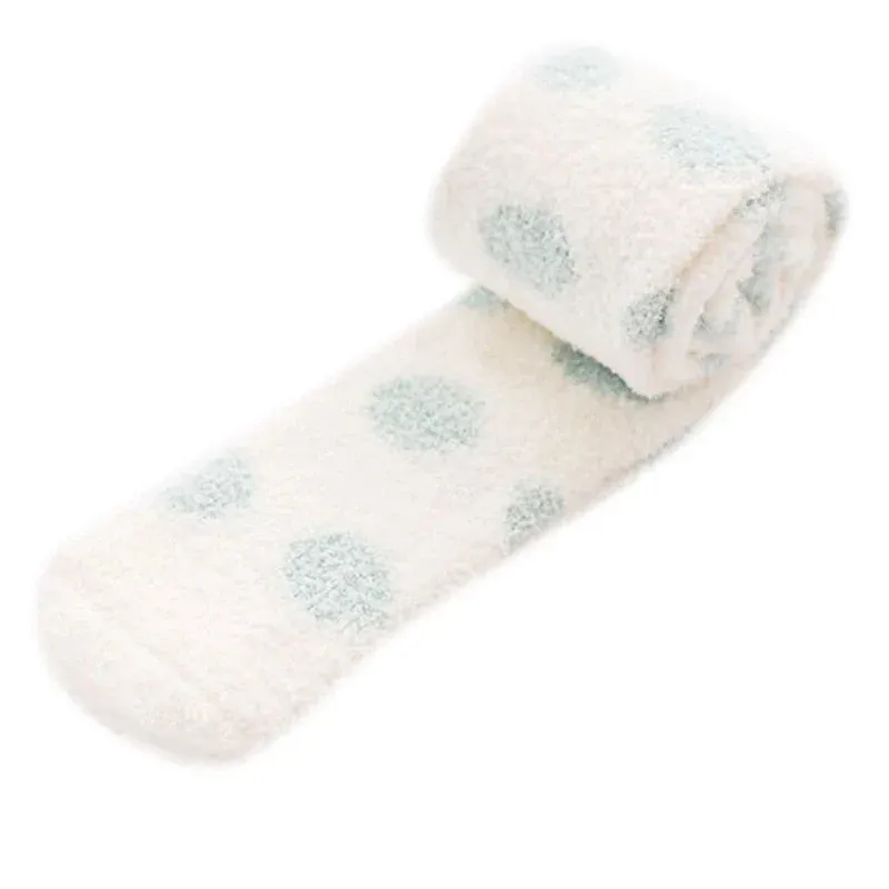 Cozy Fuzzy Spotted Thigh-High Socks