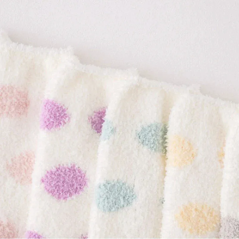Cozy Fuzzy Spotted Thigh-High Socks