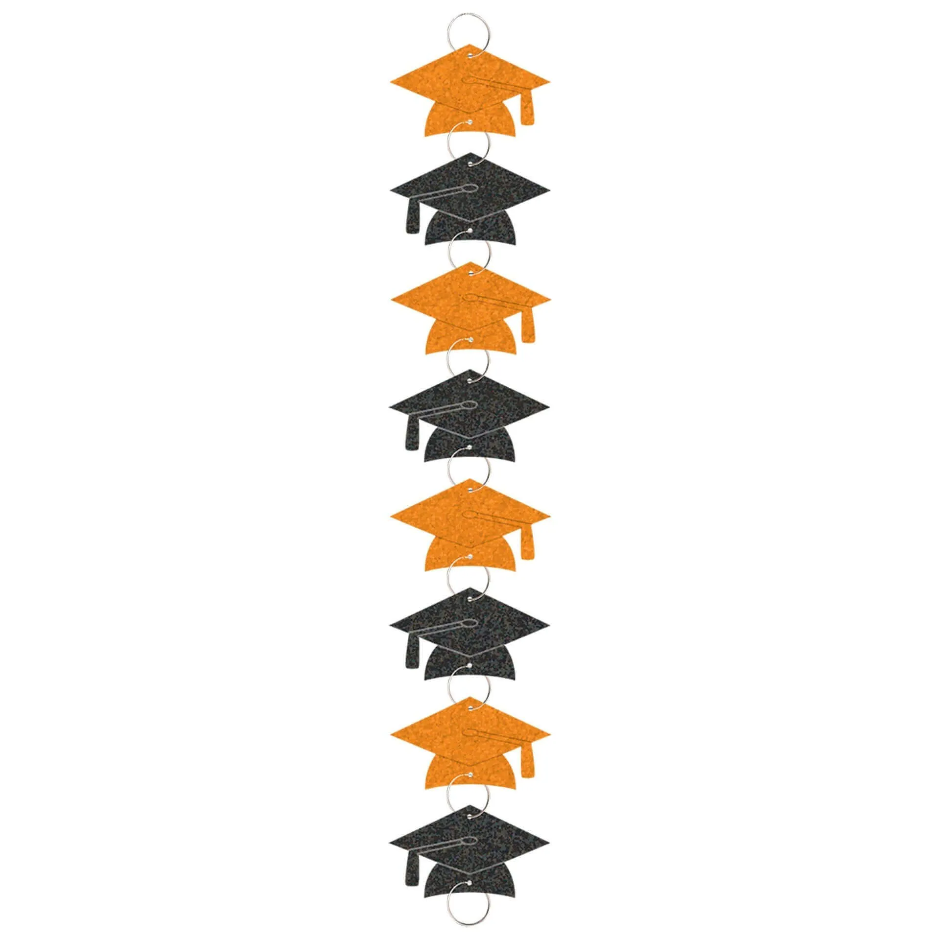 Graduation Cap Garland Ring - Orange