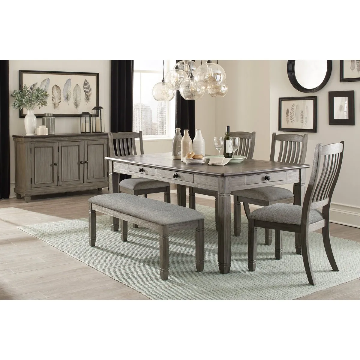 Granby Grey Collection Side Chair - Set of 2