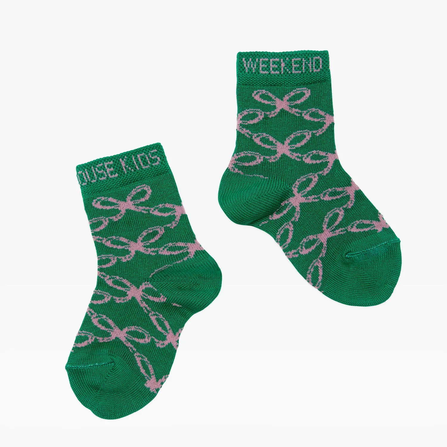 Green Lace Kid's Socks