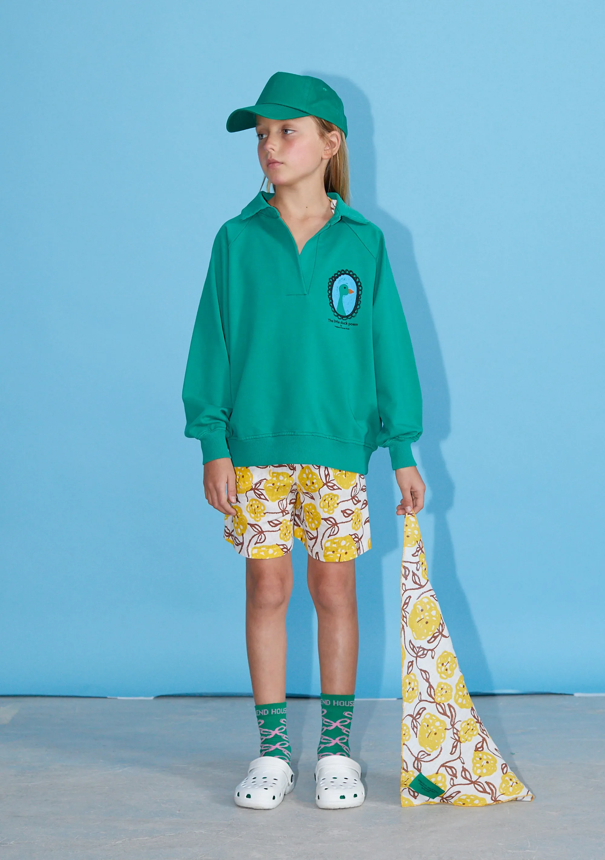 Green Lace Kid's Socks