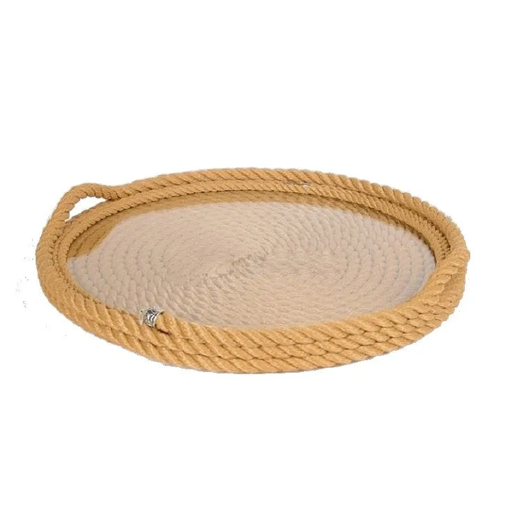 Round Nautical-Themed Serving Tray from the Maritimo Collection
