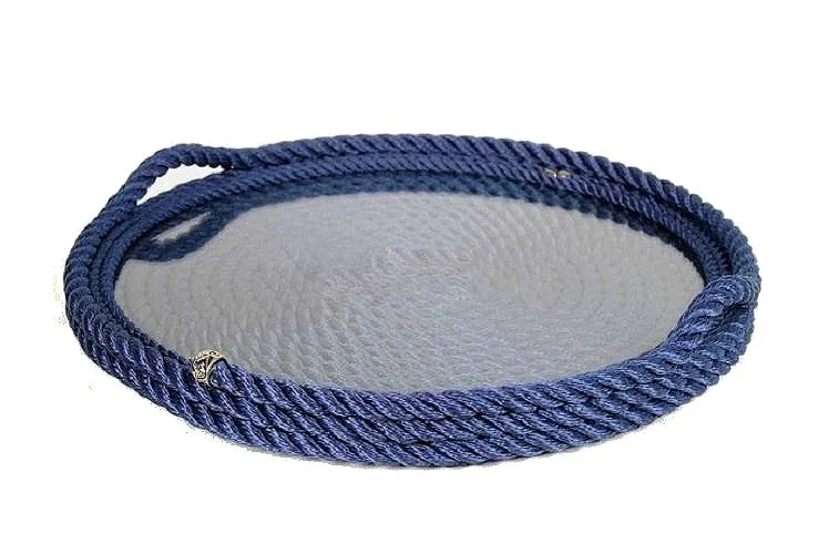 Round Nautical-Themed Serving Tray from the Maritimo Collection