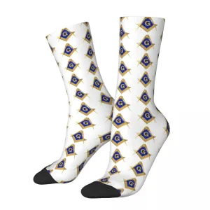 Master Mason Blue Lodge Sock - Blue & Gold Emblem