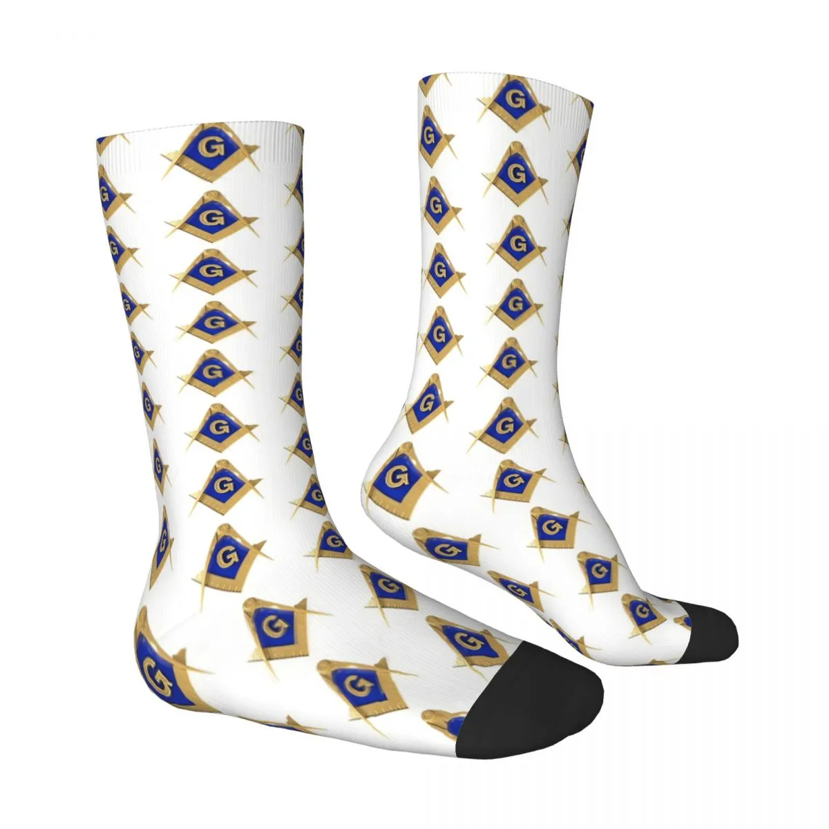 Master Mason Blue Lodge Sock - Blue & Gold Emblem