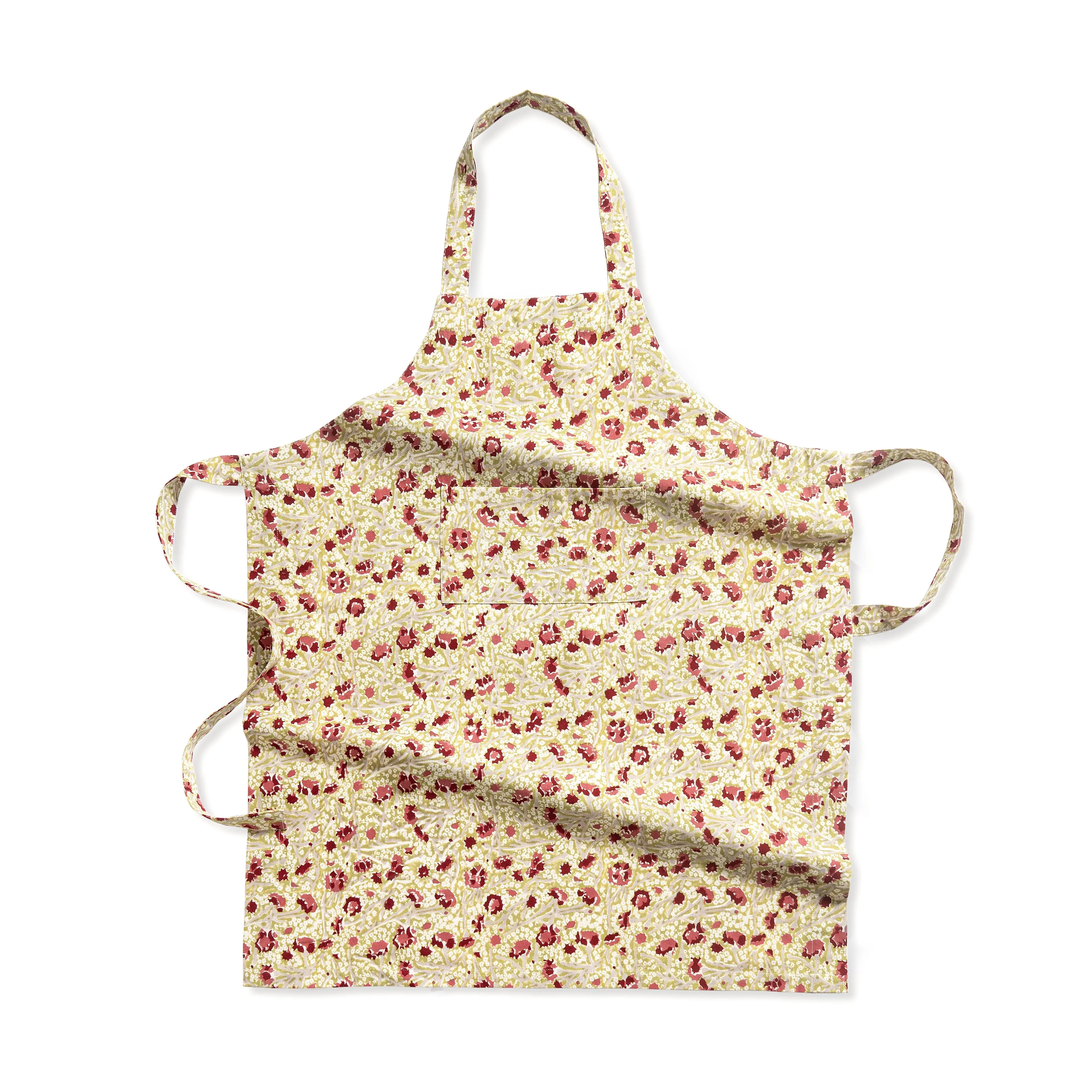 Meadows Apron Red & Green