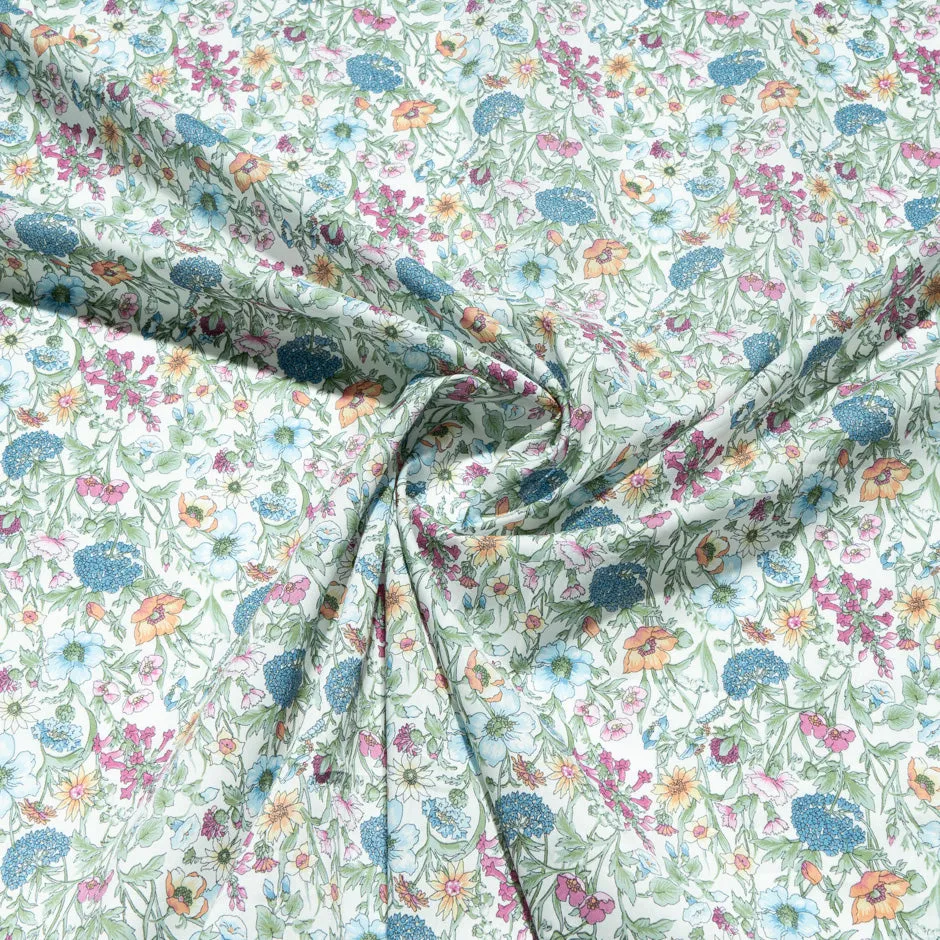 Multi 'Rachel Meadow' Liberty Cotton Tana Lawn