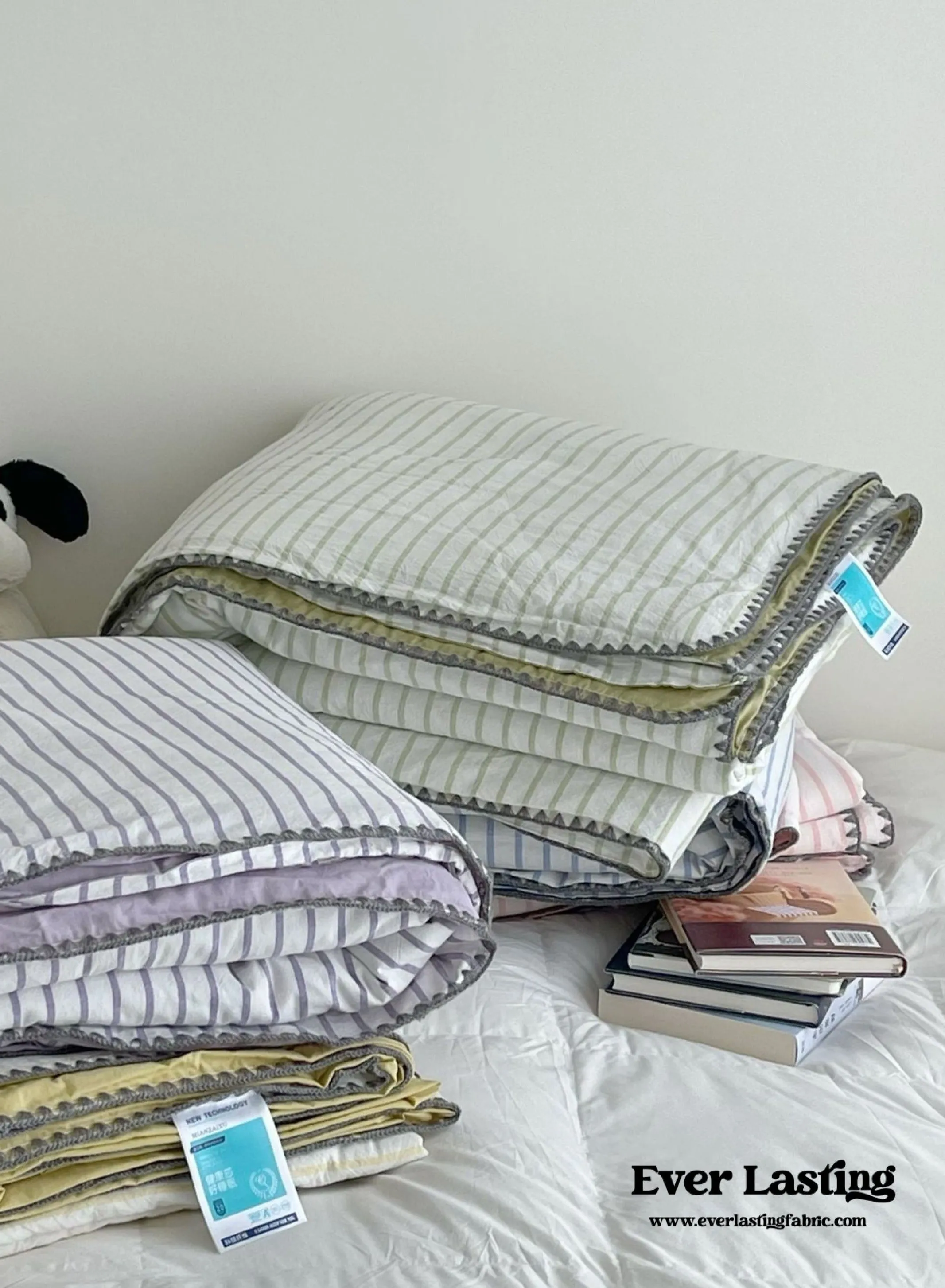 Pastel Stripe Blanket Set