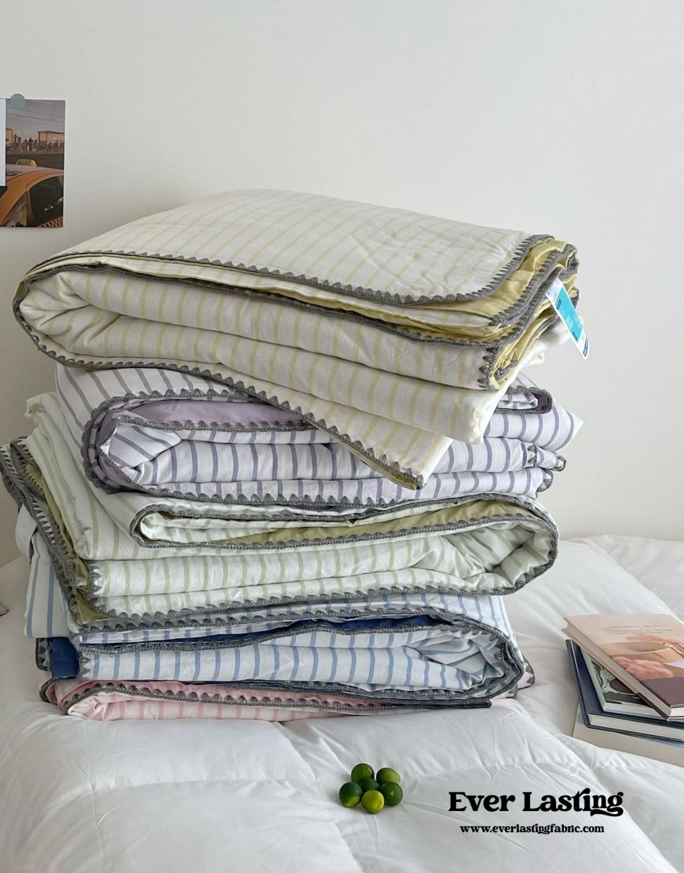 Pastel Stripe Blanket Set