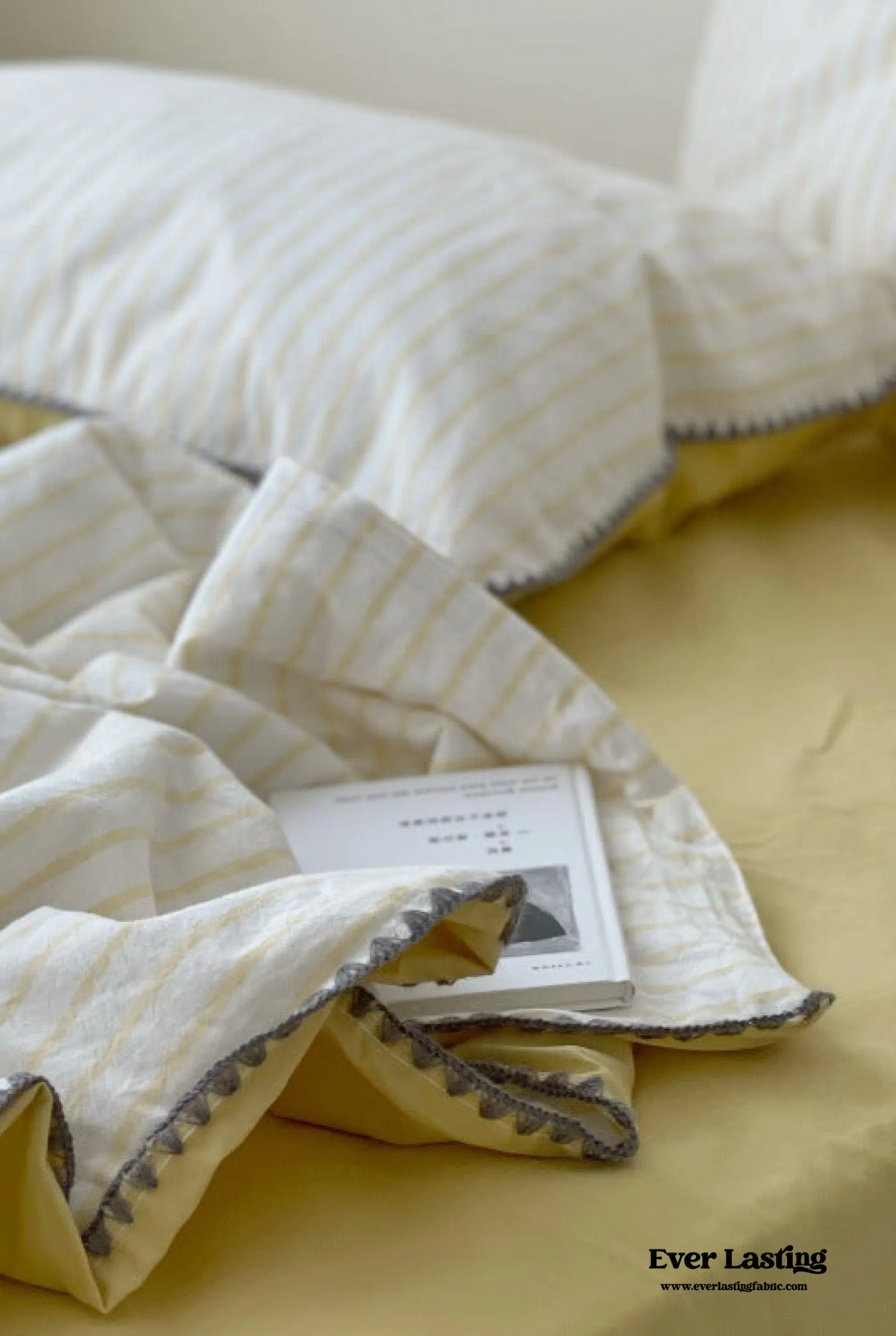 Pastel Striped Blanket Set / Green