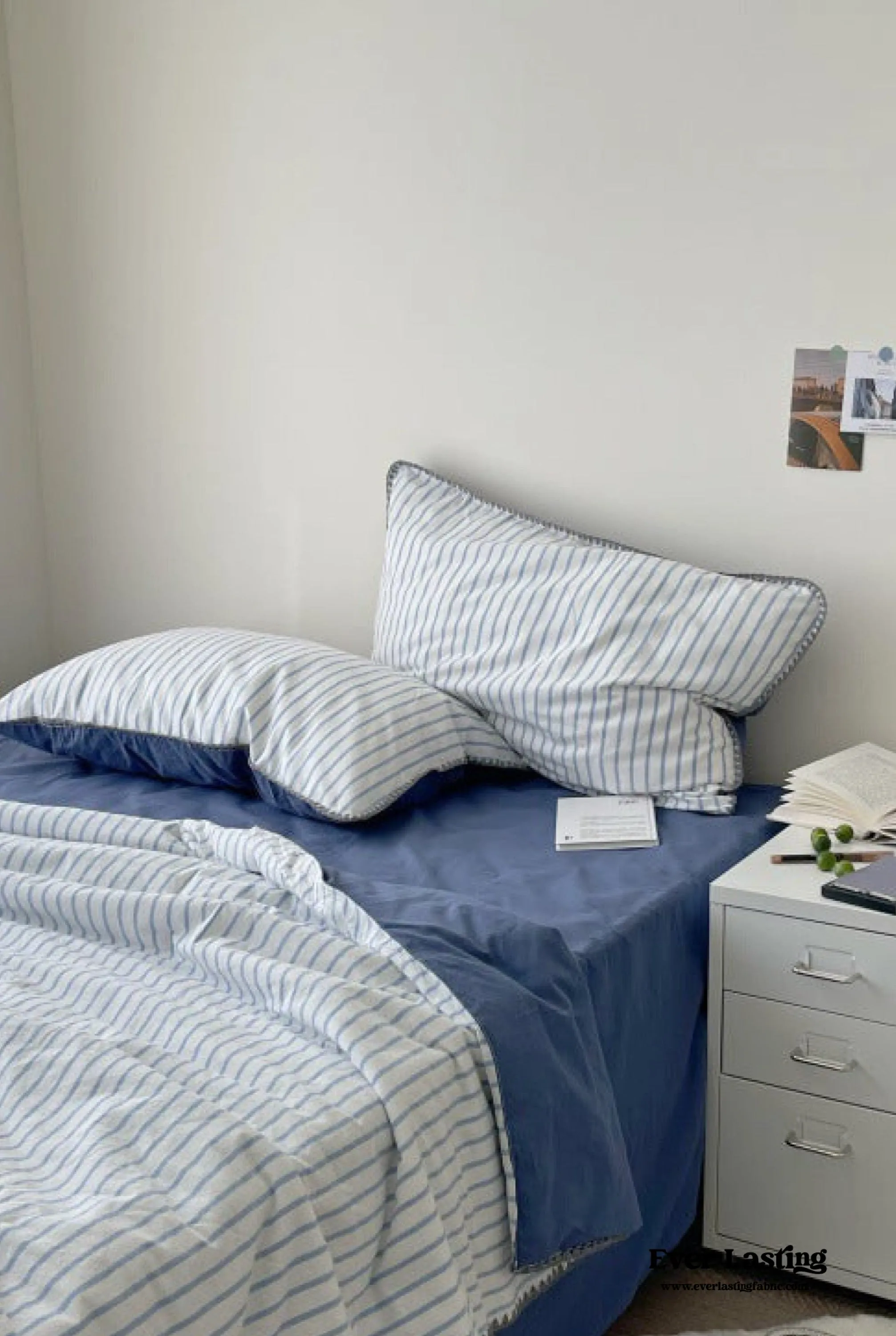 Pastel Striped Blanket Set / Green
