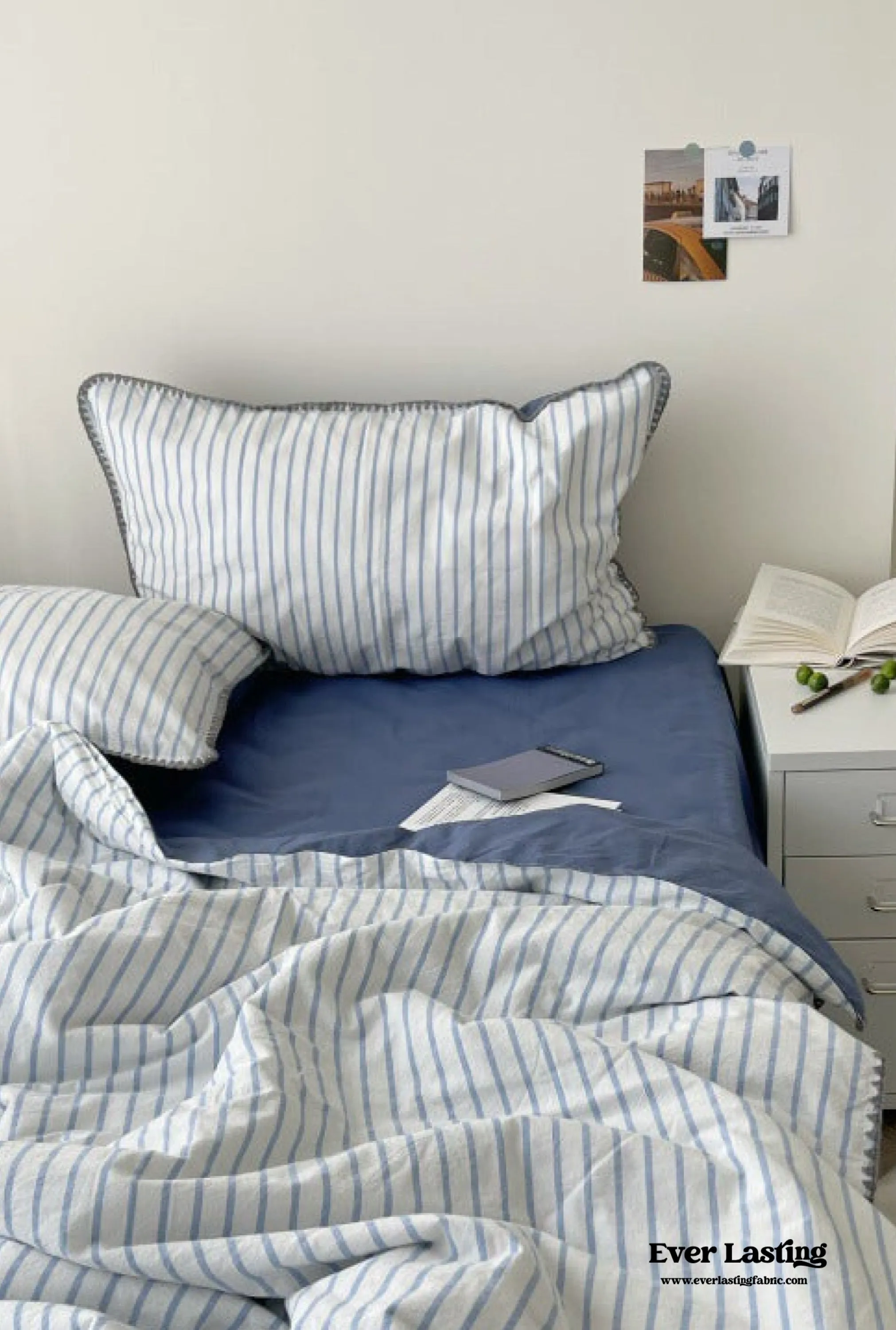 Pastel Striped Blanket Set / Green