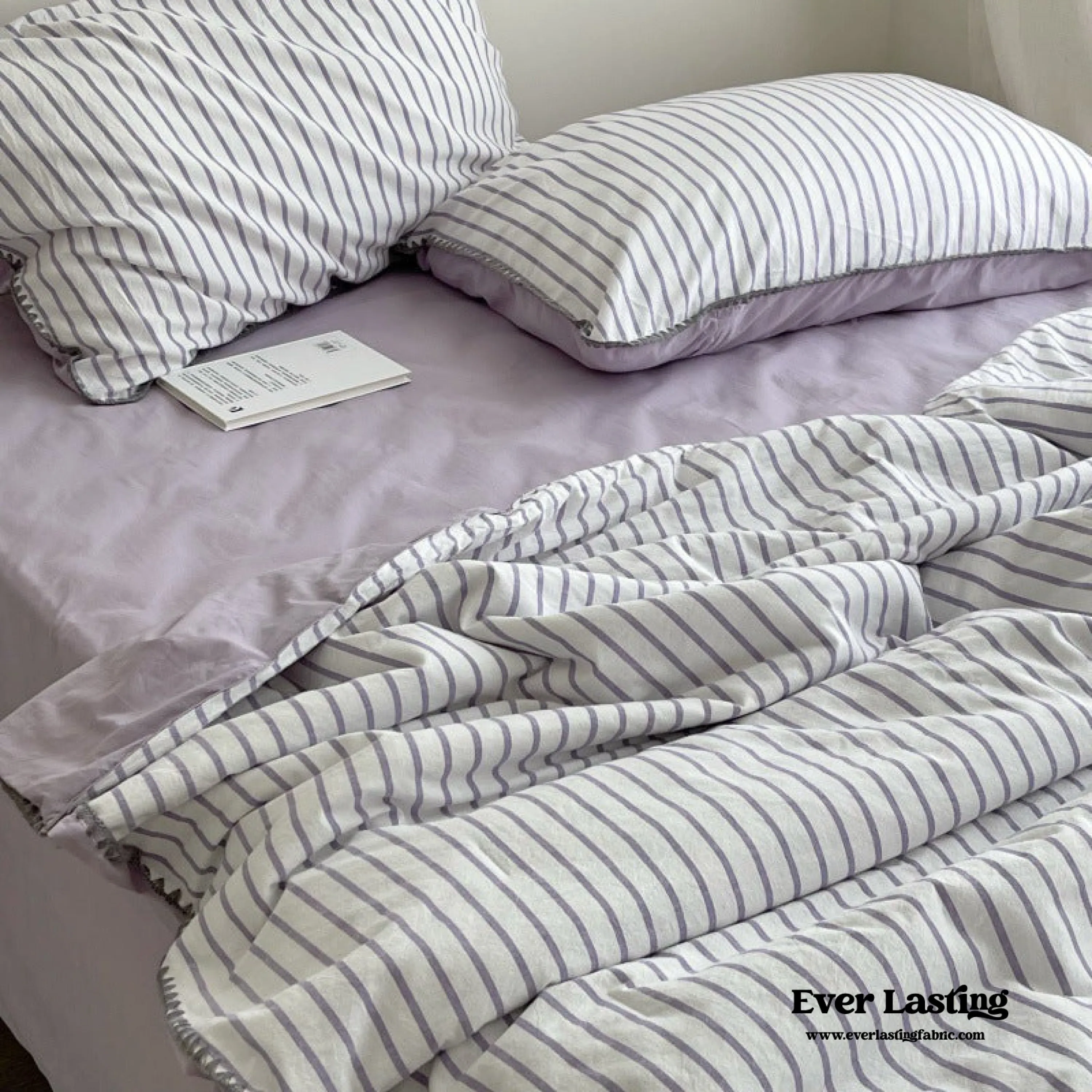 Pastel Striped Blanket Set / Green