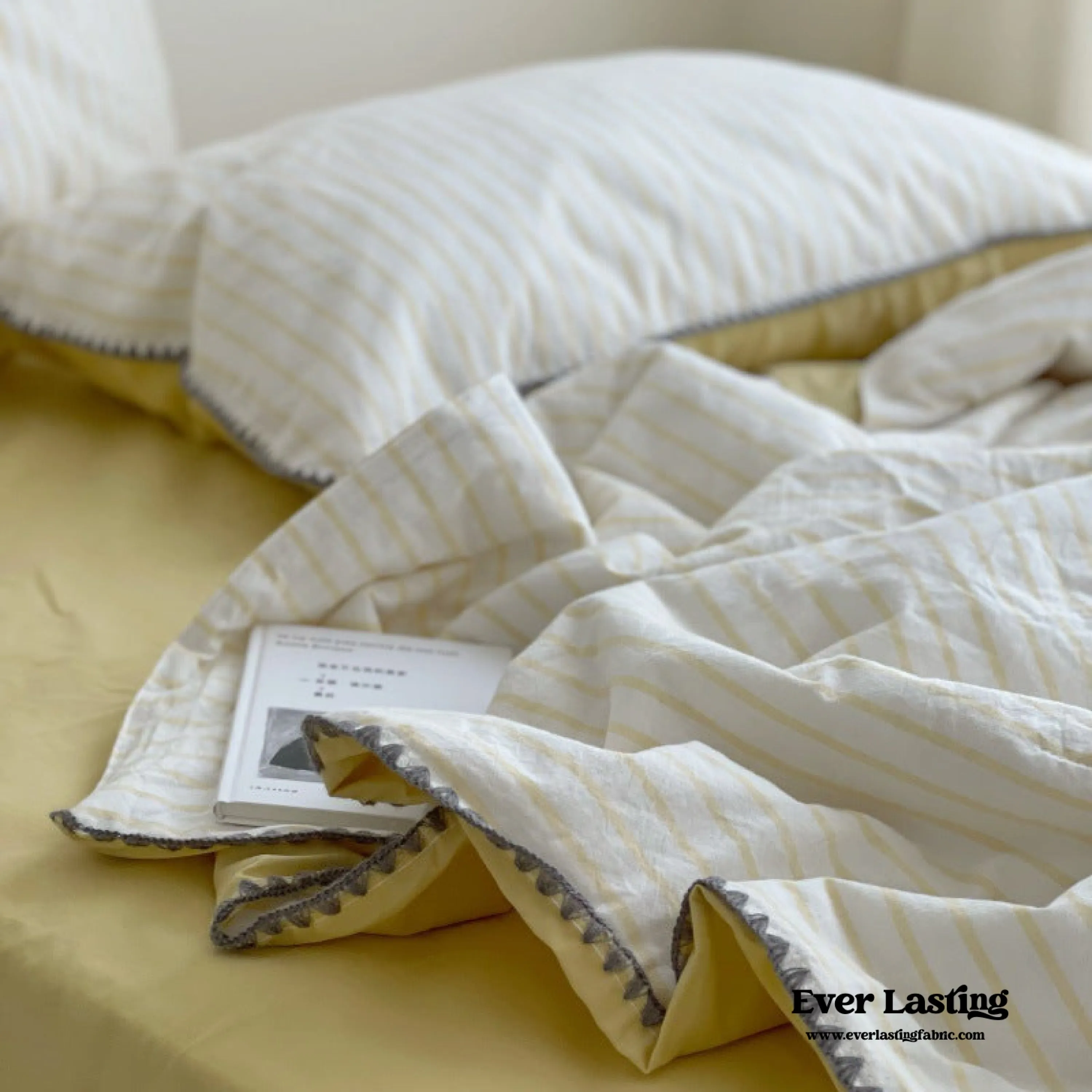 Pastel Striped Blanket Set / Green