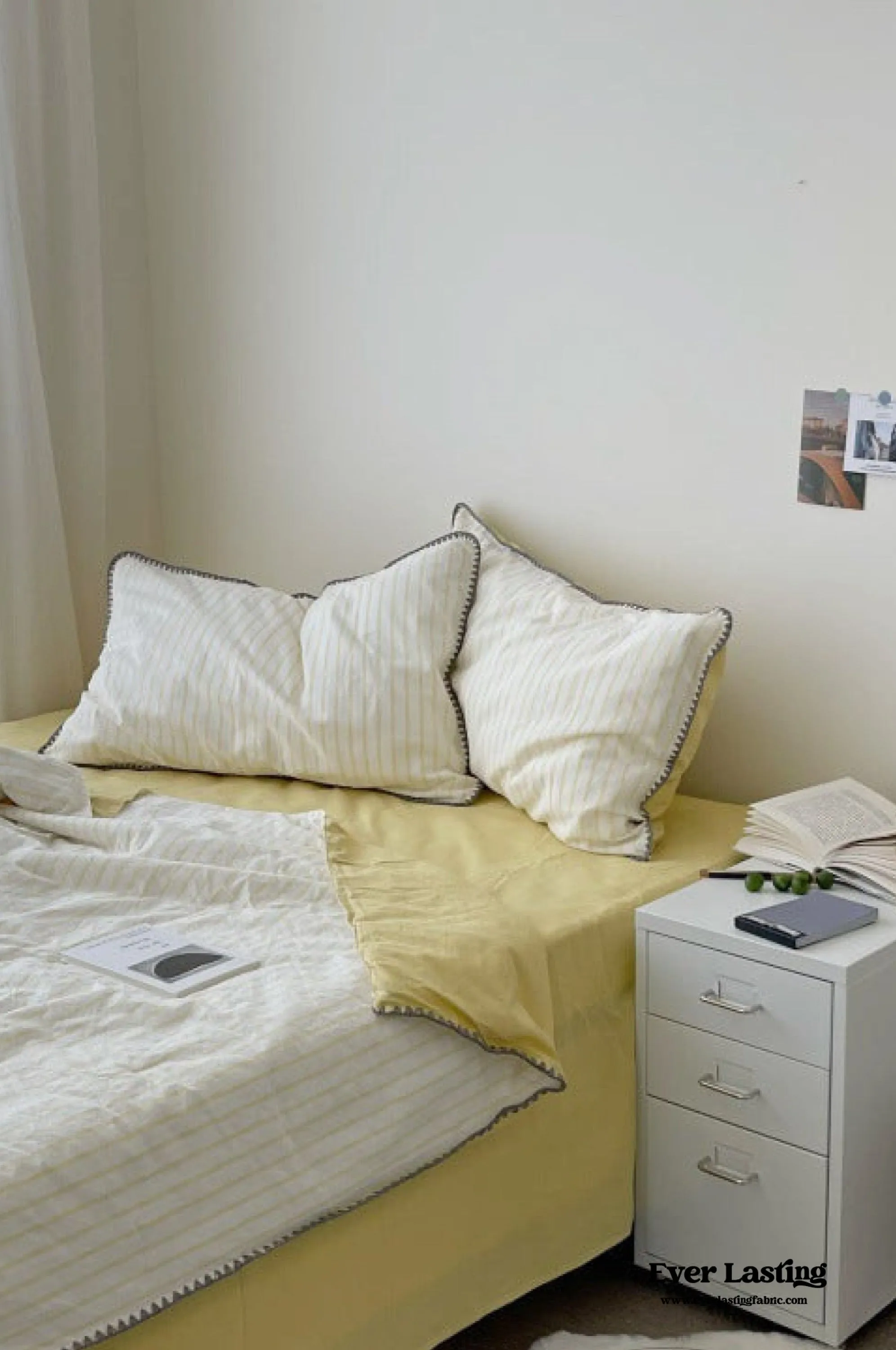 Pastel Striped Blanket Set / Green