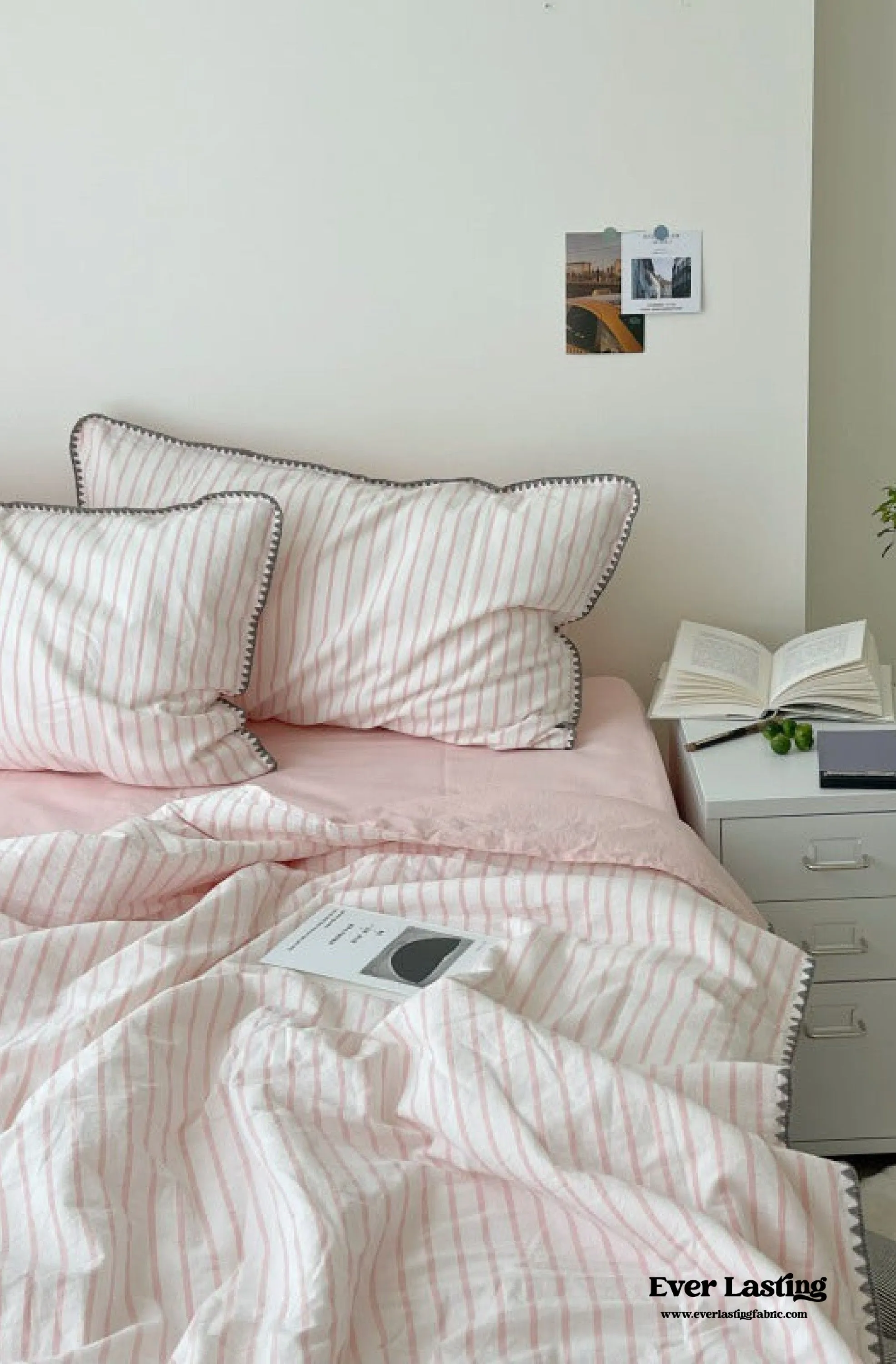 Pastel Striped Blanket Set / Green