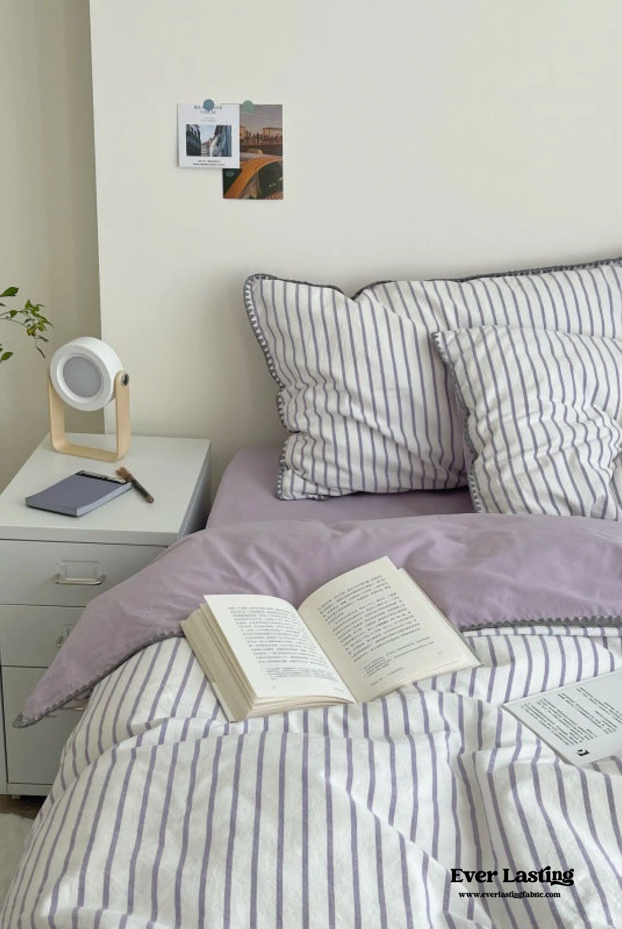 Pastel Striped Blanket Set / Green