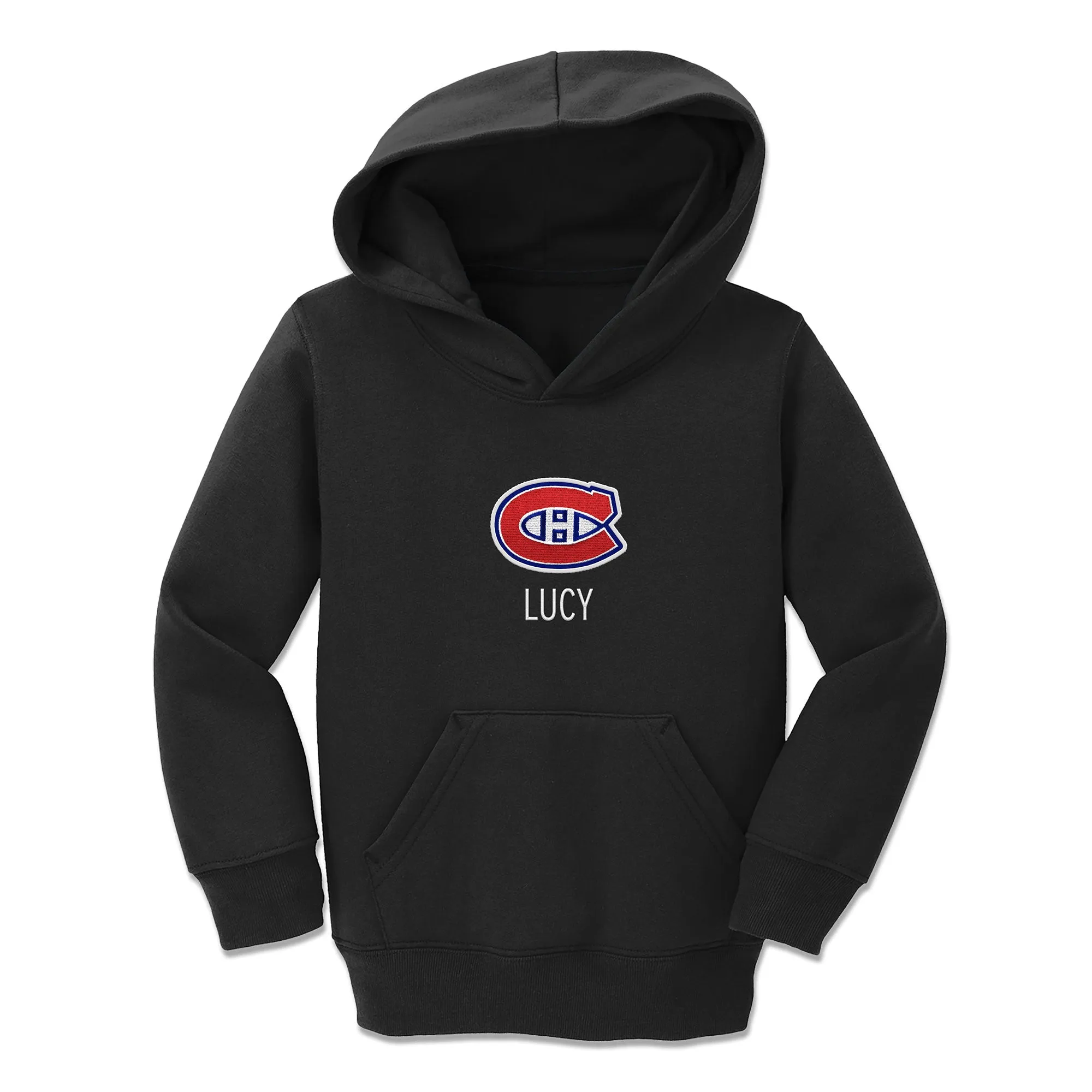 Personalized Montreal Canadiens Toddler Pullover Hooded Sweatshirt