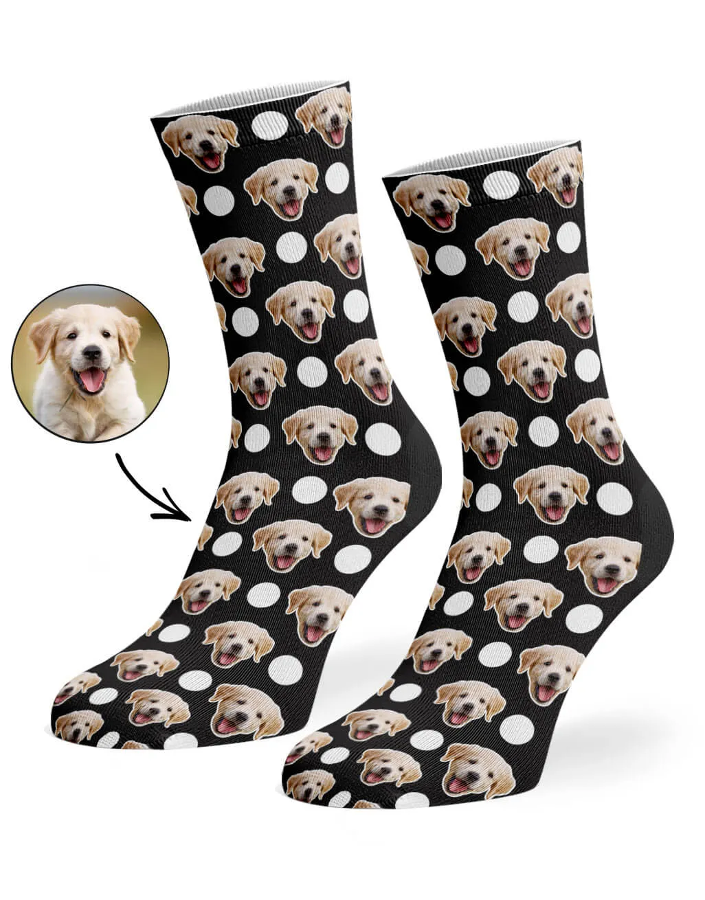 Polka Dog Socks