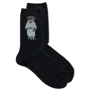 Polo Ralph Lauren Women's Safari Bear Knit Crew Socks