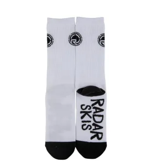 Radar Crew Socks - White