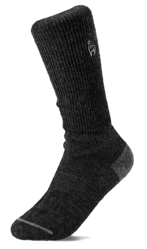 Shupaca Business Alpaca Crew Socks -Black -Medium