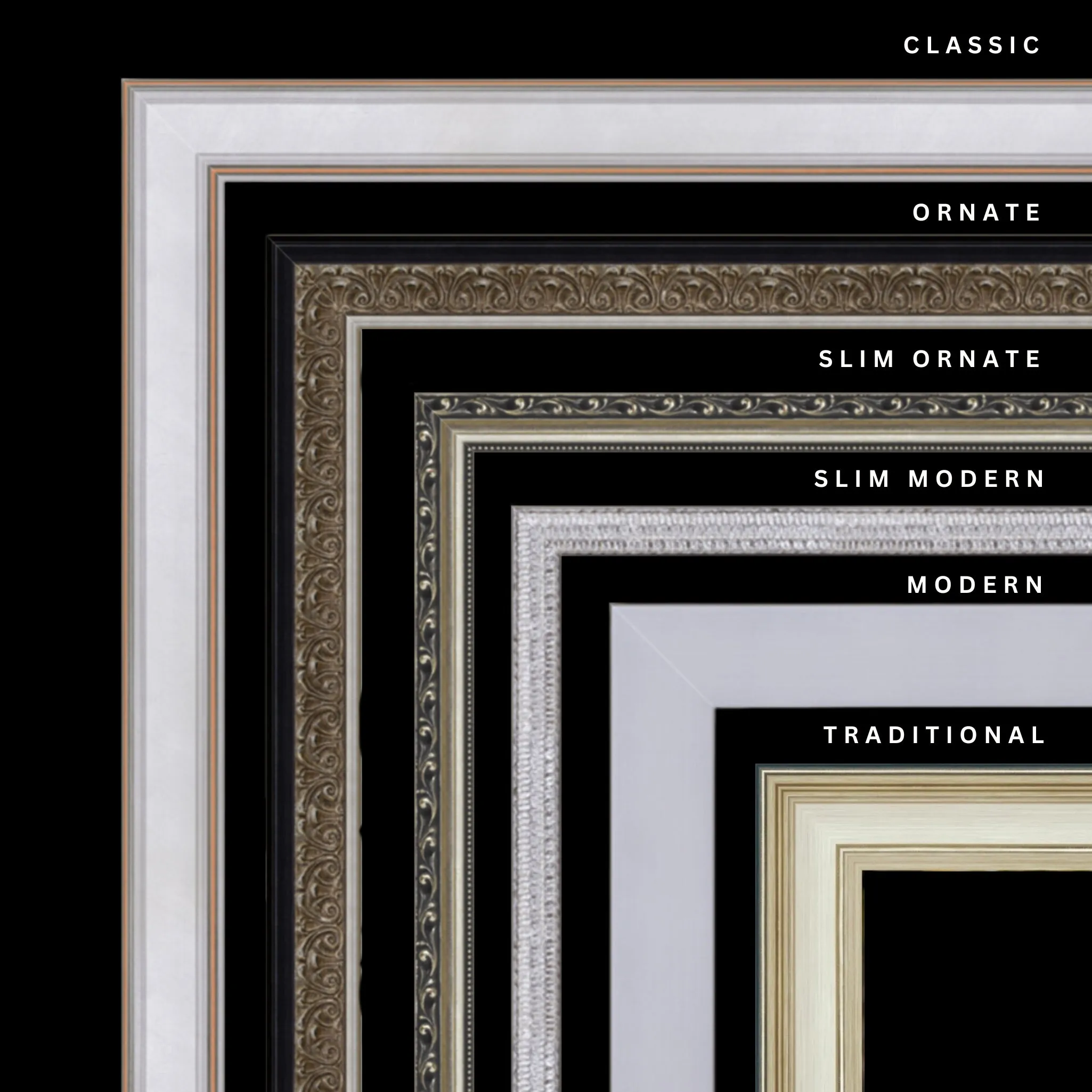 Silver 32x28 Picture Frame Ornate Traditional Classic Antique