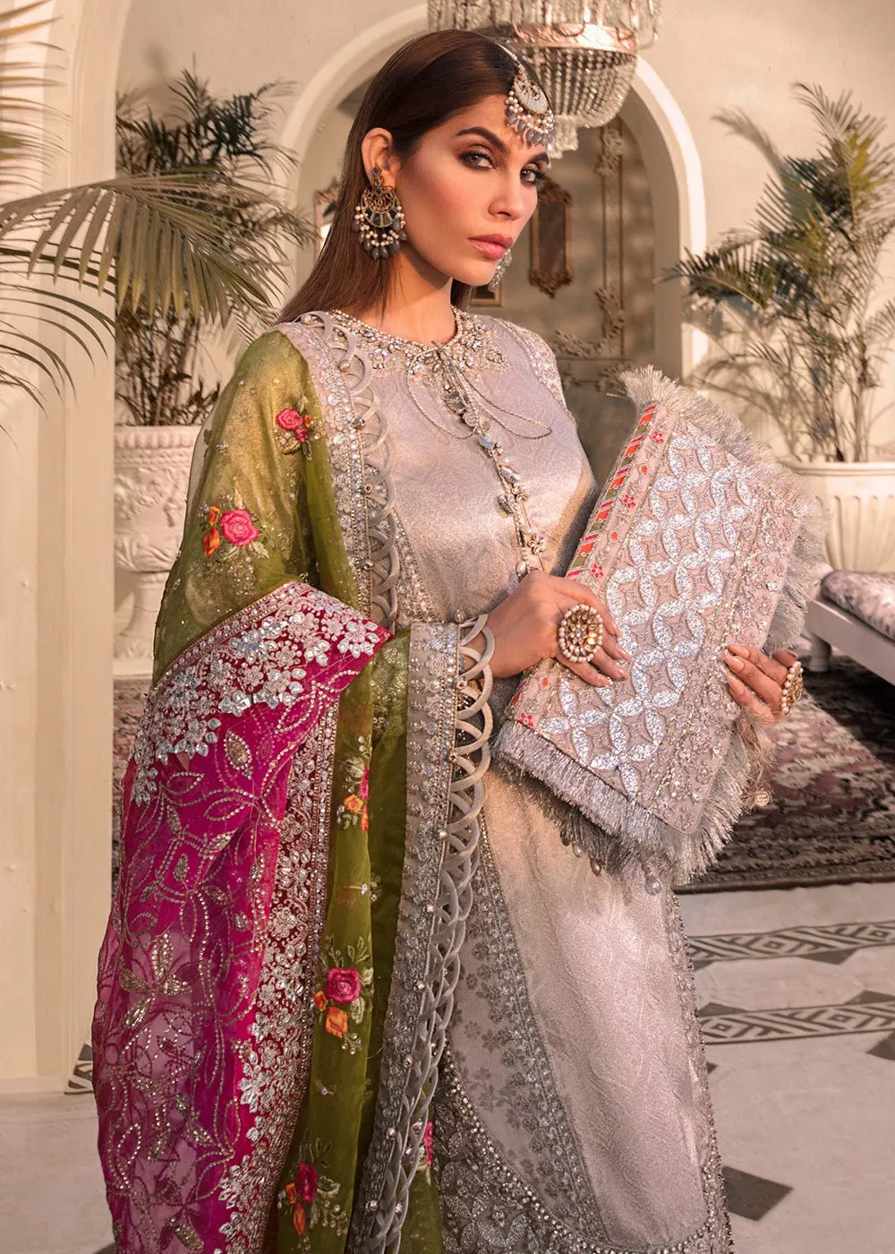 Silver Embroidered Suit - Maria B - Mbroidered Heritage Edition - BD-2601
